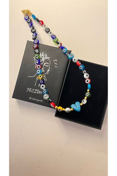 i&s design CAM NAZAR KOLYE RENKLİ
