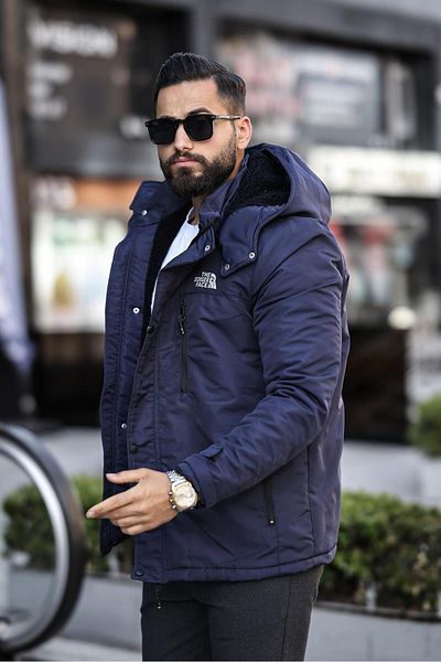 DOXGER Ανδρικό Παλτό Personality - Γούνινο Εσωτερικό, Κινητή Κουκούλα