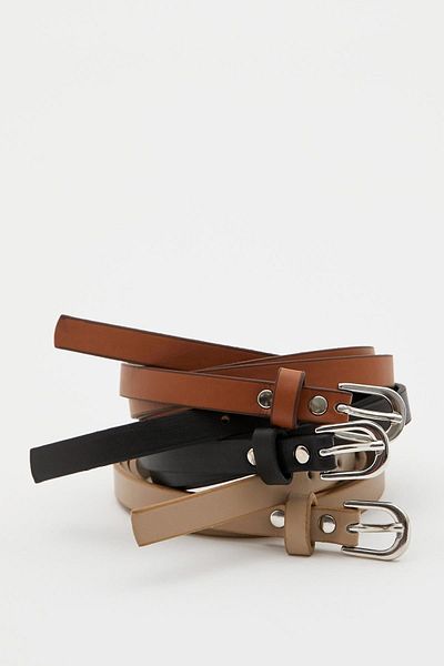 DeFacto Damen-Gürtel aus Kunstleder, 3er-Set - S2486az21au