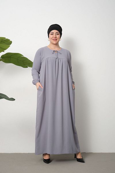 OKTAYUSTA COLLECTİON Φόρεμα Hijab Mevlana με γιακά με τσέπες