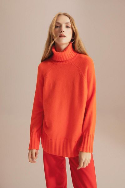 DeFacto Turtleneck Oversize Knitwear Tunic - Long Sleeve X7700az22wn