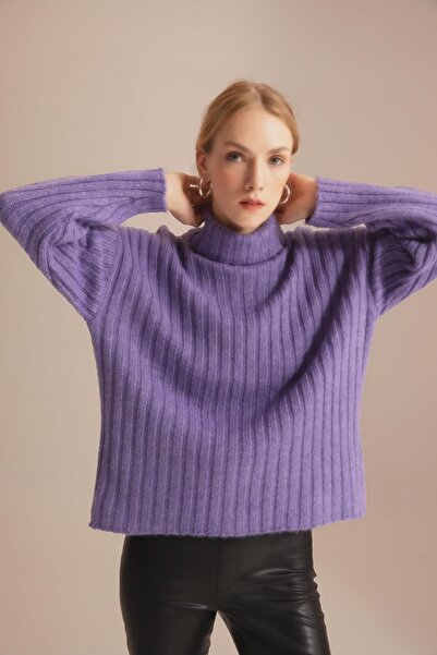 DeFacto Oversize Fit Balıkçı Yaka Ribana Tunik X8008az22wn