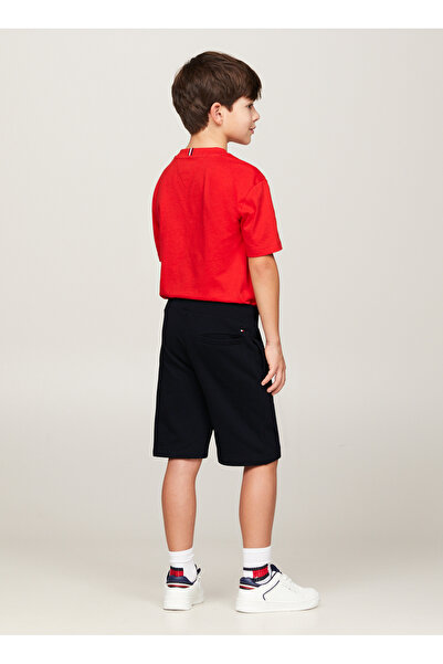 Tommy Hilfiger Elastic Waist Regular Navy Blue Boys' Shorts Essential Sweatshorts