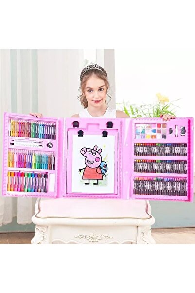 TWINJOY 208 adet boyama seti pembe çocuk boyama seti ithal yeni nesil harika ...