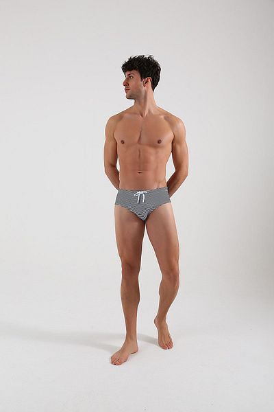 Whitefin Striped Slip Swimsuit