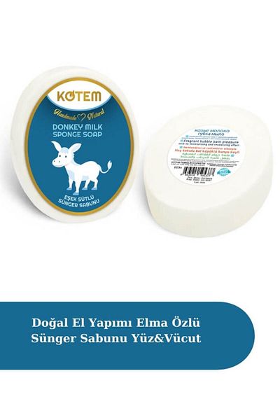 paksa Natural Donkey Milk Shower Soap - Anti-Blemish, Sponge, 125 Gr