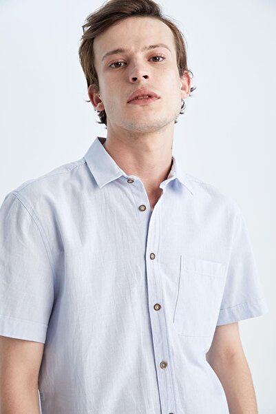 DeFacto Slim Fit Basic Kısa Kollu Gömlek R1706az22sm