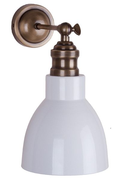 Fivorno Aydınlatma The Pain Series Antique Wall Sconce - White Color with Metal Hat