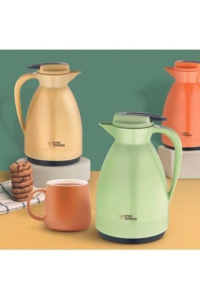Karçiçeği Home 1000 ml Colored Glass Thermos