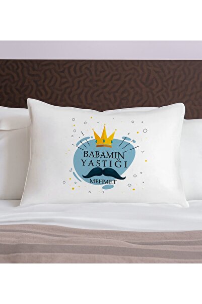 Bk Gift Kişiye Özel Baba Temalı Pamuklu Yastık Kılıfı-4 50x70cm, Babaya Hediy...