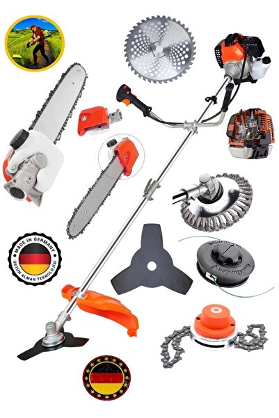 Germany Steel ALMAN 14 HP Yan Tipi Benzinli Ot Çalı Tırpanı Çim Biçme Makinas...