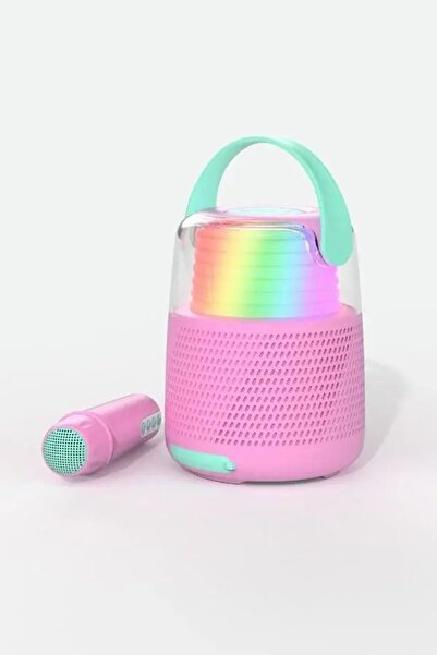 Mobility on Board Retro 5 Farklı Ses Efektli, Mikrofonlu Karaoke – Pembe
