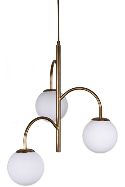 Fivorno Aydınlatma Bubble Lamp Opak Camlı 3 Kollu Asimetrik Sarkıt