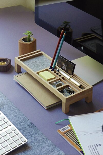Fagus Wood Ahşap Organizer Düzenleyici, Dekoratif Ofis Aksesuarları Ve Yeni I...