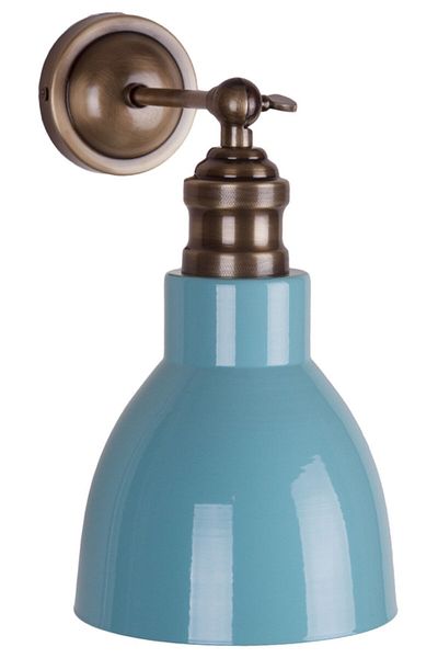 Fivorno Aydınlatma The Pain Series Antique Wall Sconce - Turquoise Color with Metal Hat