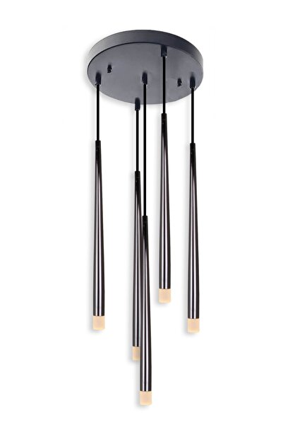 Fivorno Aydınlatma Long Led Platin Renk Kaplamalı 5'li Led Sarkıt
