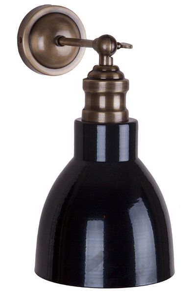 Fivorno Aydınlatma The Pain Series Antique Wall Sconce Matte Black Color with Metal Hat