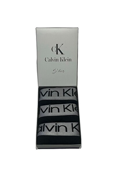 Calvin K. Erkek Boxer Silver Serisi 3’lü