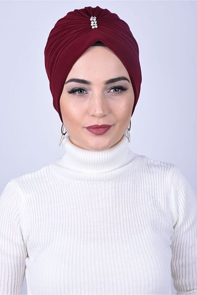 Sahra Şal Dünyası Stone Detailed Women's Bonnet