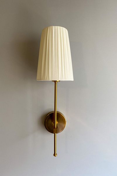 Fivorno Aydınlatma Stick Modern Honey Color Coated Sconce - Buttoned