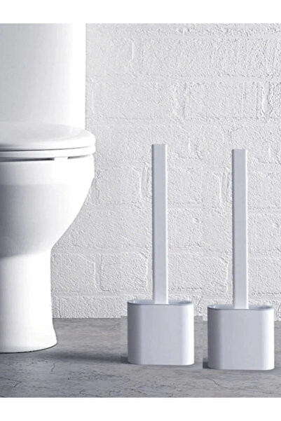 Blue Home Lıght Beyaz 2'li Silikon Banyo Tuvalet Klozet Temizleme Fırçası Ve ...