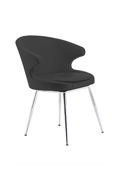 sandalyecafesi Dali Metal Siyah Ayak Poliüretan Sünger Dokuma Kumaş Rahat San...