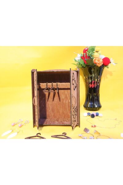 PIXEL HEDİYELİK EŞYA Ahşap Mini Takı Dolabı