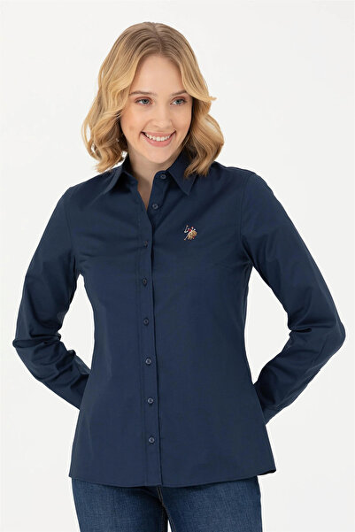 U.S. Polo Assn. CRISCOLOR023K - Cămașă Slim Fit pentru femei cu mânecă lungă