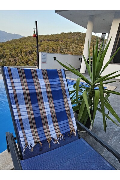 İsmail Gürel Klasik Hamam Peştemali 80x170 Cm  MAVİ RENK