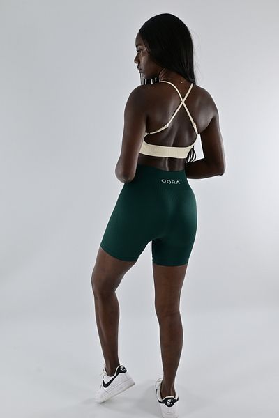 OQRA Green Biker Sports Shorts - Recovery and Seamless