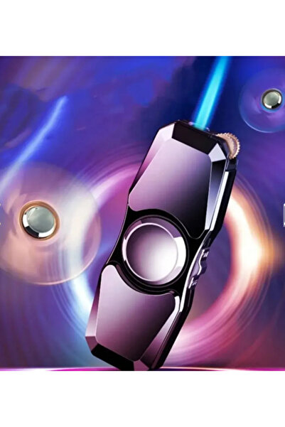 HEPBİMODA Stres Çarklı Renkli Gazlı Çakmak Gökkuşağı Rengi Metal Gövde Çakmak