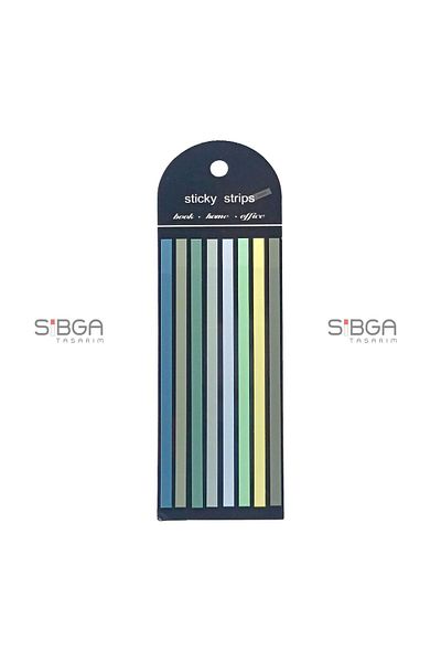 sibga tasarım Thin Long Strip Transparent Colored Postit Post-it Post ItBookmark Bookmark Postit Sticker 160 Sheets