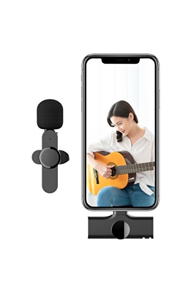 Genel Markalar Hk-200a Type-c Uyumlu Wireless Youtuber Kablosuz Yaka Mikrofonu