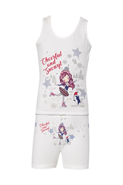 Miss Blue Moon Thick Strap Children's Undershirt 4-Piece 6710