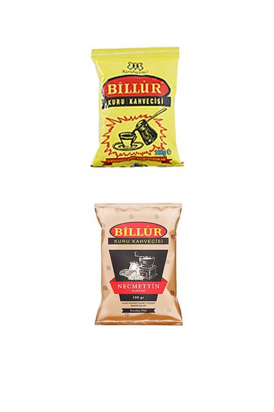 Billur Turkish Coffee and Dibek Necmettin Coffee 100g Set