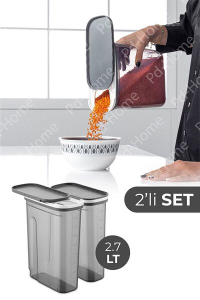 Vienev Foly 2-Piece Food Storage Container with Sliding Lid 2.7 Liters