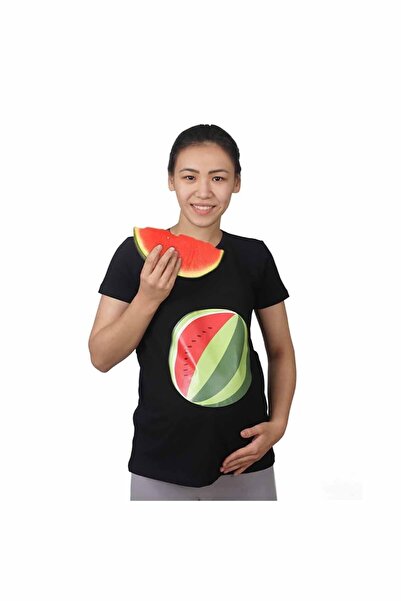 Mummy's Baby Μπλουζάκι εγκυμοσύνης Καρπούζι Μαύρο