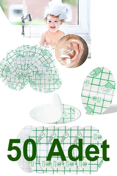 BİTERSE 50 Adet Su Geçirmez Kulak Koruyucu Yapışkanlı Bant Seti