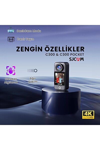 SJCAM C300 4k Wifi Aksiyon Kamerası Siyah