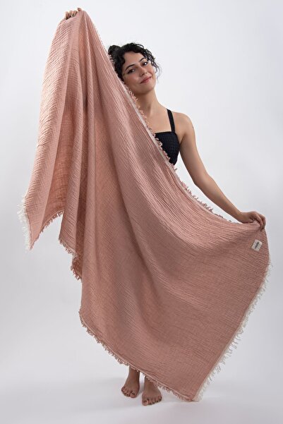 BAYRAK HOME COLLECTION Çok Amaçlı %100 Organik Müslin Peştemal, Plaj Havlusu