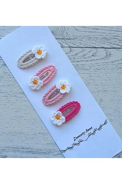 zanaatçı anne Amigurumi ručno rađeni set od 4 šarene kopče u obliku tratinčica