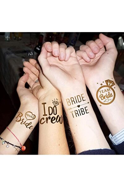 petit bijou Bride Dövme, Gelin Bekarlığa Veda Dövmesi, Kalp Geçici Dövme, Göğüs,el,kol Dövmesi Tattoo (5'Lİ)