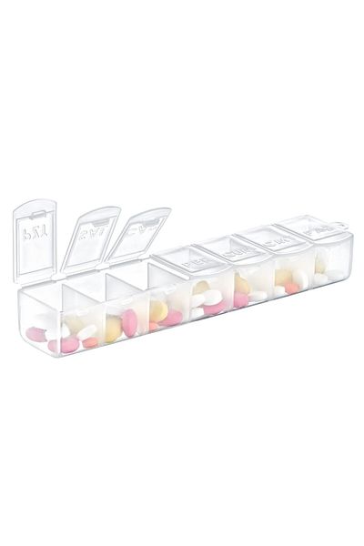Lucena Weekly Medicine Storage Box - Medicine Container with Lid