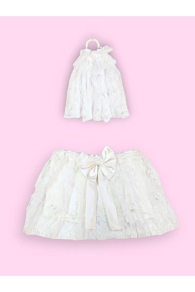 UTDpet White Tulle Veiled Dog Wedding Dress - Special Occasion Evening Dress