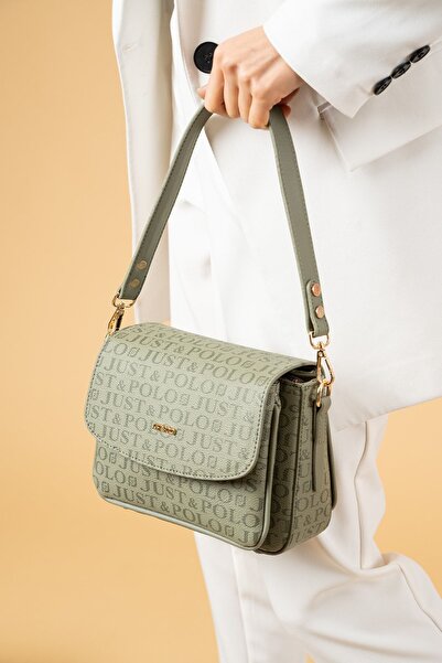 Just Polo حقيبة كتف وحقيبة كروس نسائية بيضاء بحزامين و3 أقسام Jps2185 باللون ...
