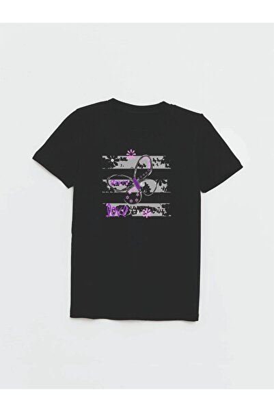 Cevval Дівчача футболка з принтом метелика