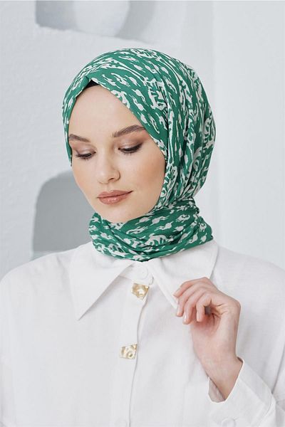 Loryan Benetton Shawl - Linen, Linen and Cotton Blend, Tile Pattern