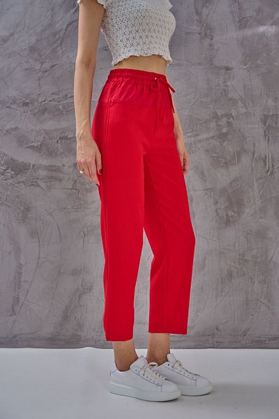 SHUGAA WOMEN'S FABRIC MIXLE CARROT PANT