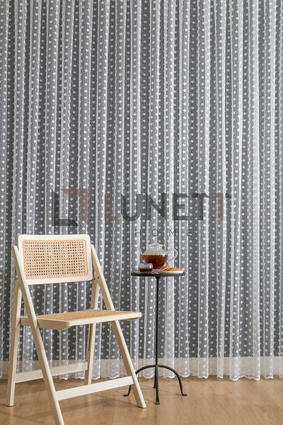 LUNETT HOME Ready to Use 1X2 Tule Curtain with Small Star with Seary Battery