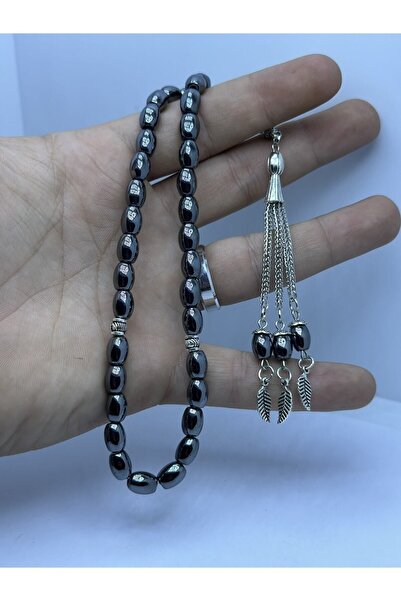 grs oyuncak Arpa Kesim Kozalı Hematit Doğal Taş Tesbih 02341